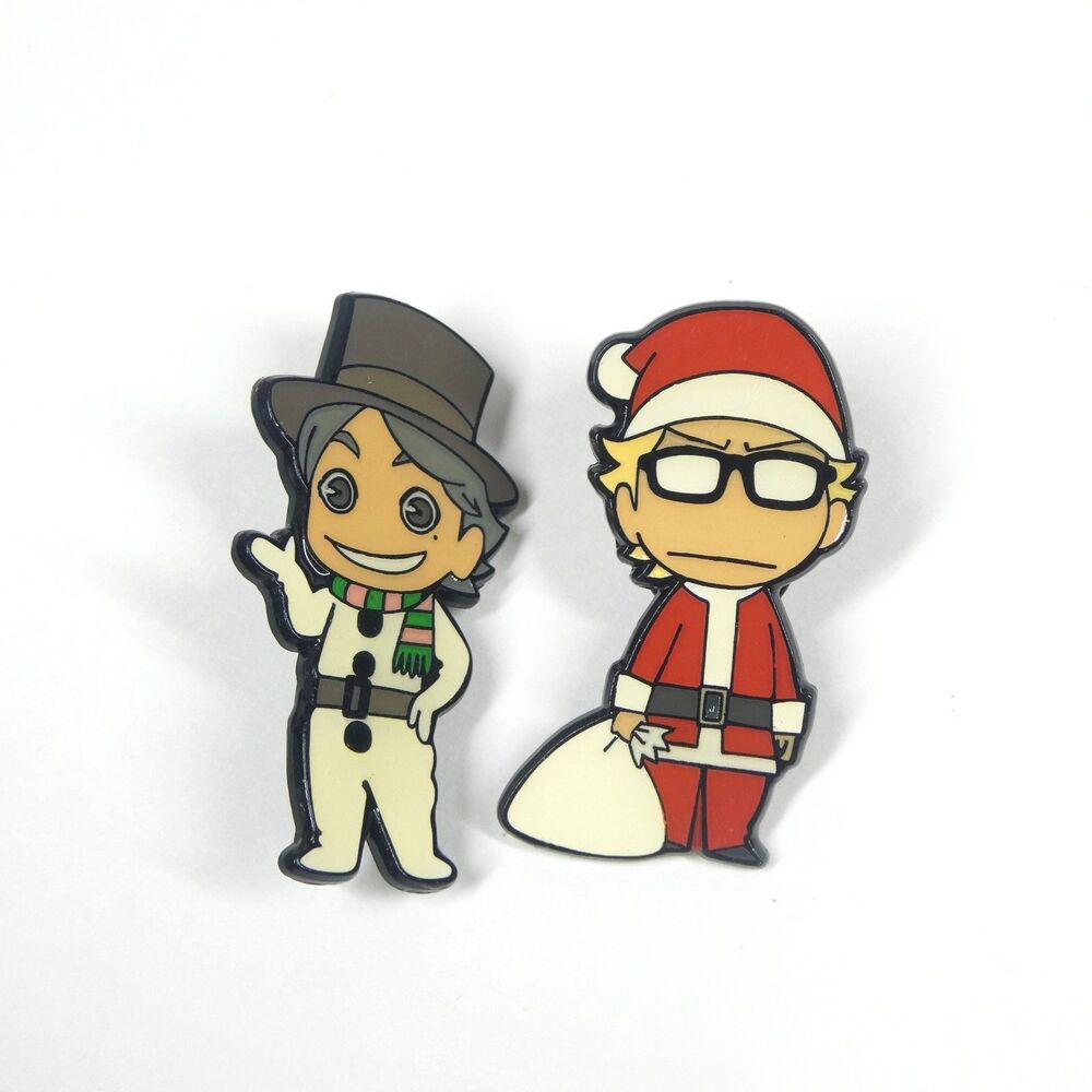 Haikyu Character Enamel Pins Koshi Sugawara Kei Tsukishima Christmas Volleyball